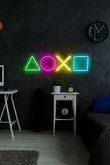 Vinyuup Play Station - Led Dekoratif Duvar Aydınlatması Neon Duvar Yazısı Sihirli Led Mesajlar