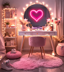 Vinyuup Kalp - Dekoratif Neon Led Yazı Tabela
