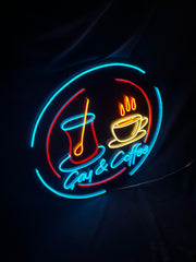 Vinyuup Çay ve Coffee - Dekoratif Neon Led Yazı Tabela