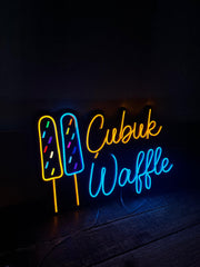 Vinyuup Çubuk Waffle - Dekoratif Neon Led Yazı Tabela