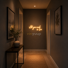 Vinyuup All I Need Is Love - Dekoratif Neon Led Yazı Tabela