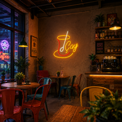 Vinyuup Çay Bardağı - Dekoratif Neon Led Yazı Tabela