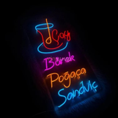 Vinyuup Çay Börek Poğaça Sandviç - Dekoratif Neon Led Yazı Tabela
