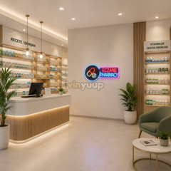 Vinyuup Eczane Pharmacy - Dekoratif Neon Led Yazı Tabela