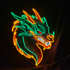 Vinyuup Baskılı Ejderha - Dekoratif Neon Led Yazı Tabela