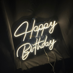 Vinyuup Happy Birthday - Dekoratif Neon Led Yazı Tabela