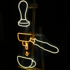 Vinyuup Barista Espresso Hazırlama - Dekoratif Neon Led Yazı Tabela