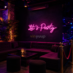 Vinyuup Lets Party - Dekorative Neon-LED-Leuchtreklame