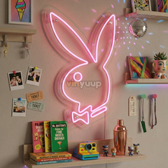 Vinyuup Playboy Tavşan - Dekoratif Neon Led Yazı Tabela