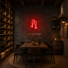 Vinyuup Şampanya Kadehleri - Dekoratif Neon Led Yazı Tabela