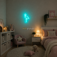 Flamingo - 17x30 cm Dekoratif Neon LED Tabela