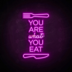 Vinyuup You Are What You Eat - Dekoratif Neon Led Yazı Tabela
