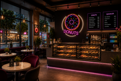 Vinyuup Donuts - Dekoratif Neon Led Yazı Tabela