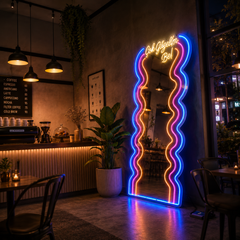 Vinyuup Çok Güzelim Be! - Dekoratif Neon Led Yazılı Pleksi Ayna