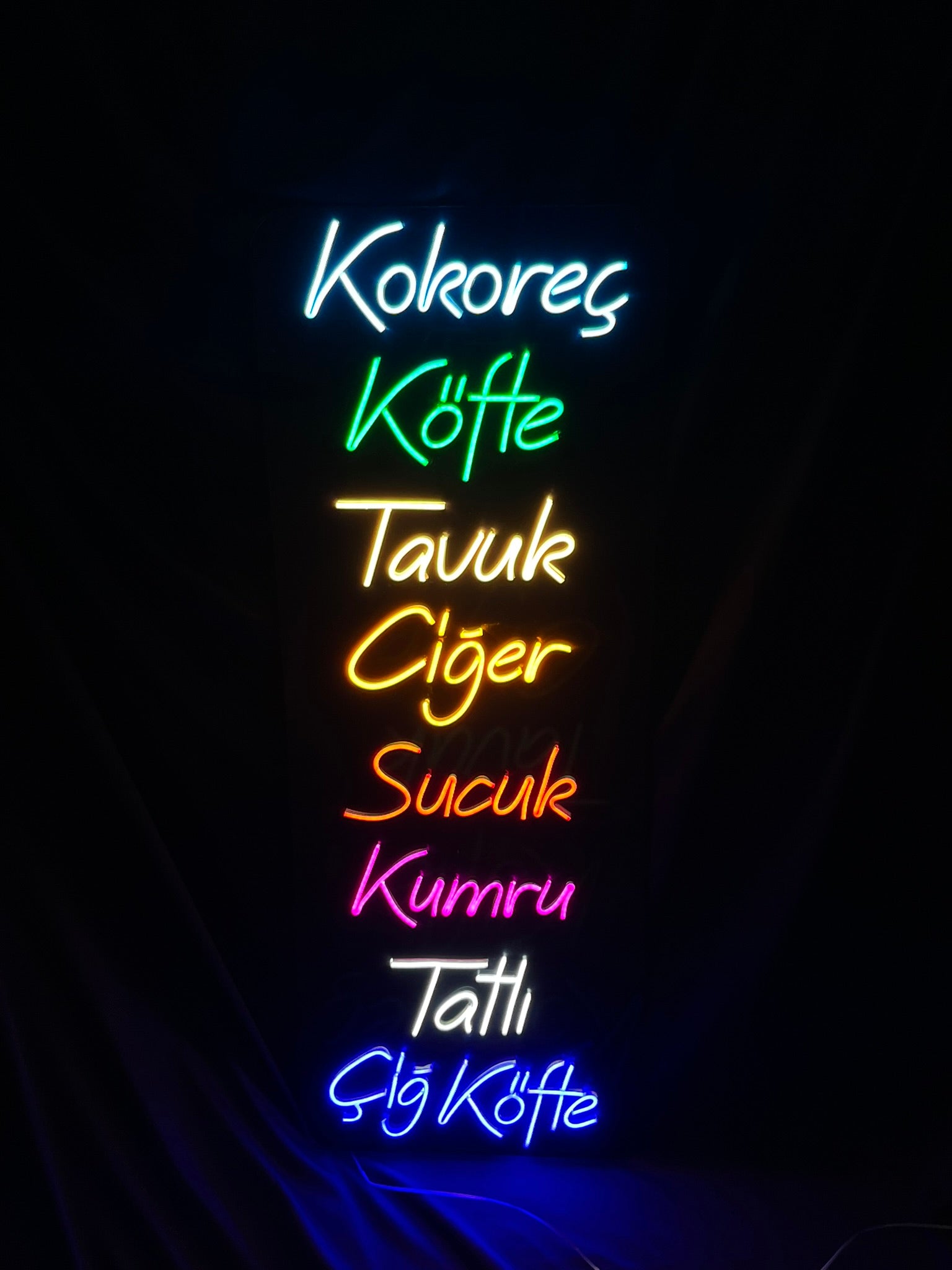 Vinyuup Fastfood Ürünleri - Dekoratif Neon Led Yazı Tabela