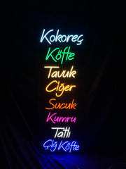 Vinyuup Fastfood Ürünleri - Dekoratif Neon Led Yazı Tabela