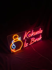 Vinyuup Kokunla İz Bırak - Dekoratif Neon Led Yazı Tabela