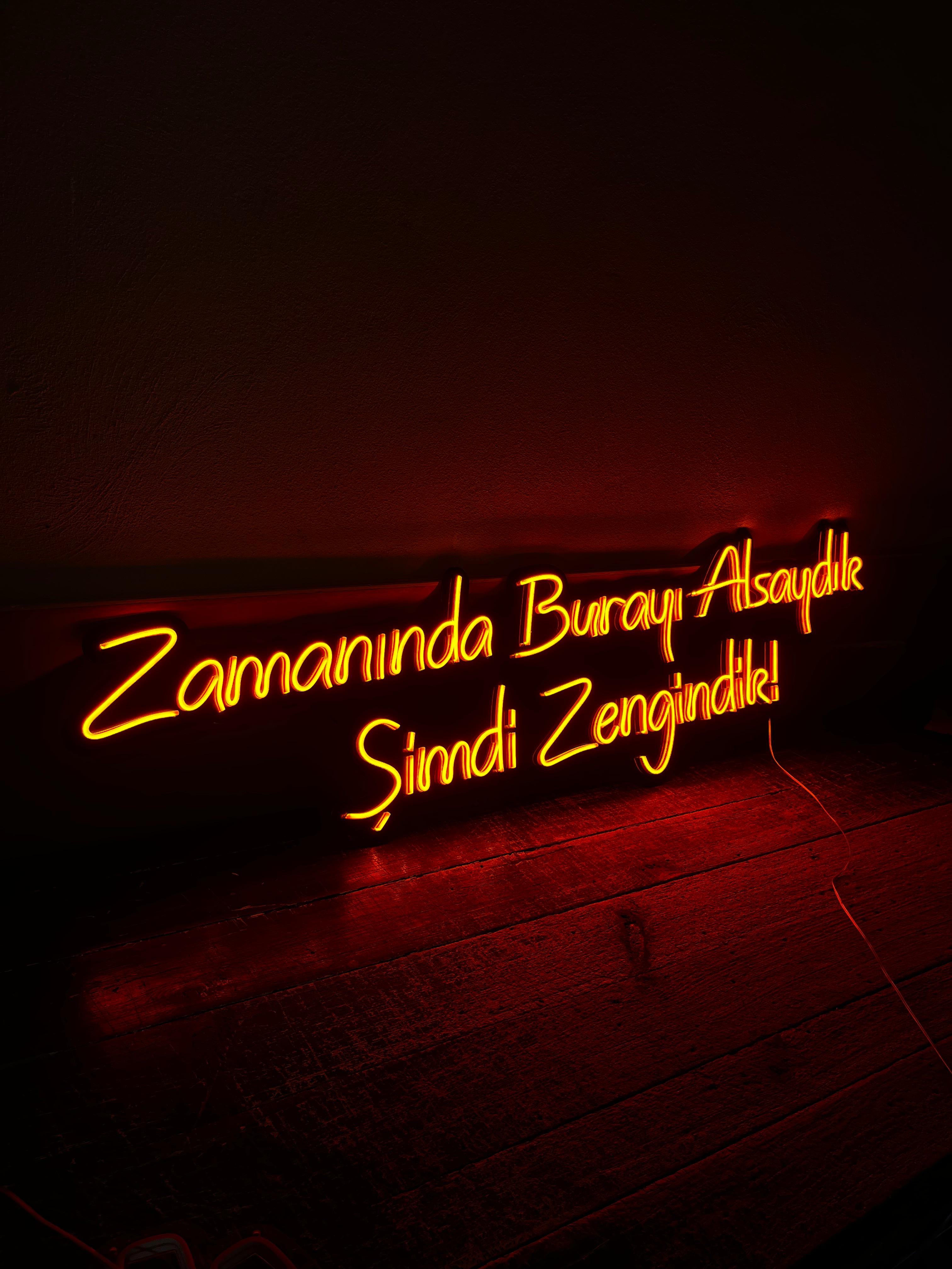 Vinyuup Zamanında Burayı Alsaydık Şimdi Zengindik - Dekoratif Neon Led Yazı Tabela