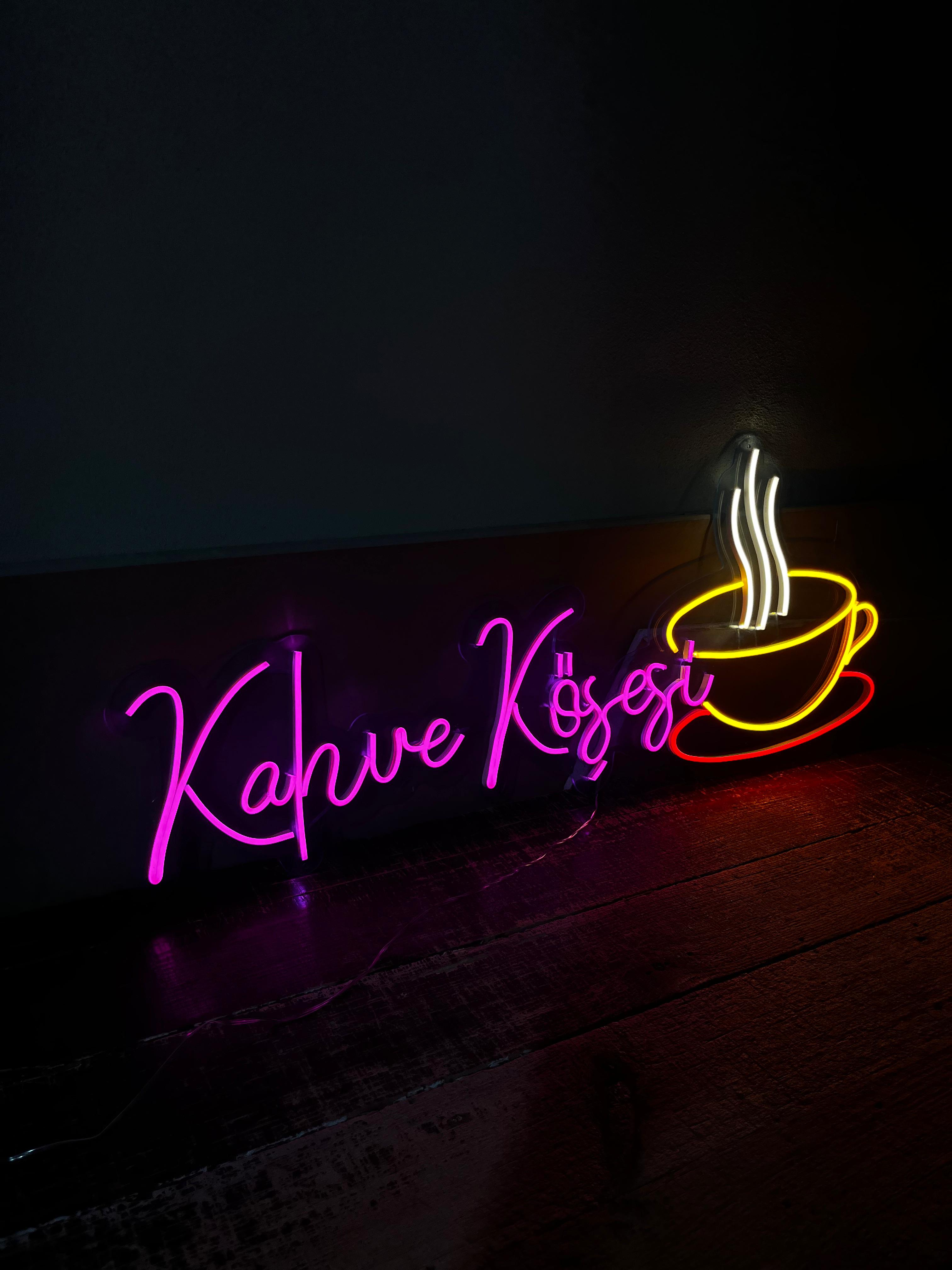 Vinyuup Kahve Köşesi - Dekoratif Neon Led Yazı Tabela