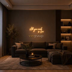 Vinyuup All I Need Is Love - Dekoratif Neon Led Yazı Tabela