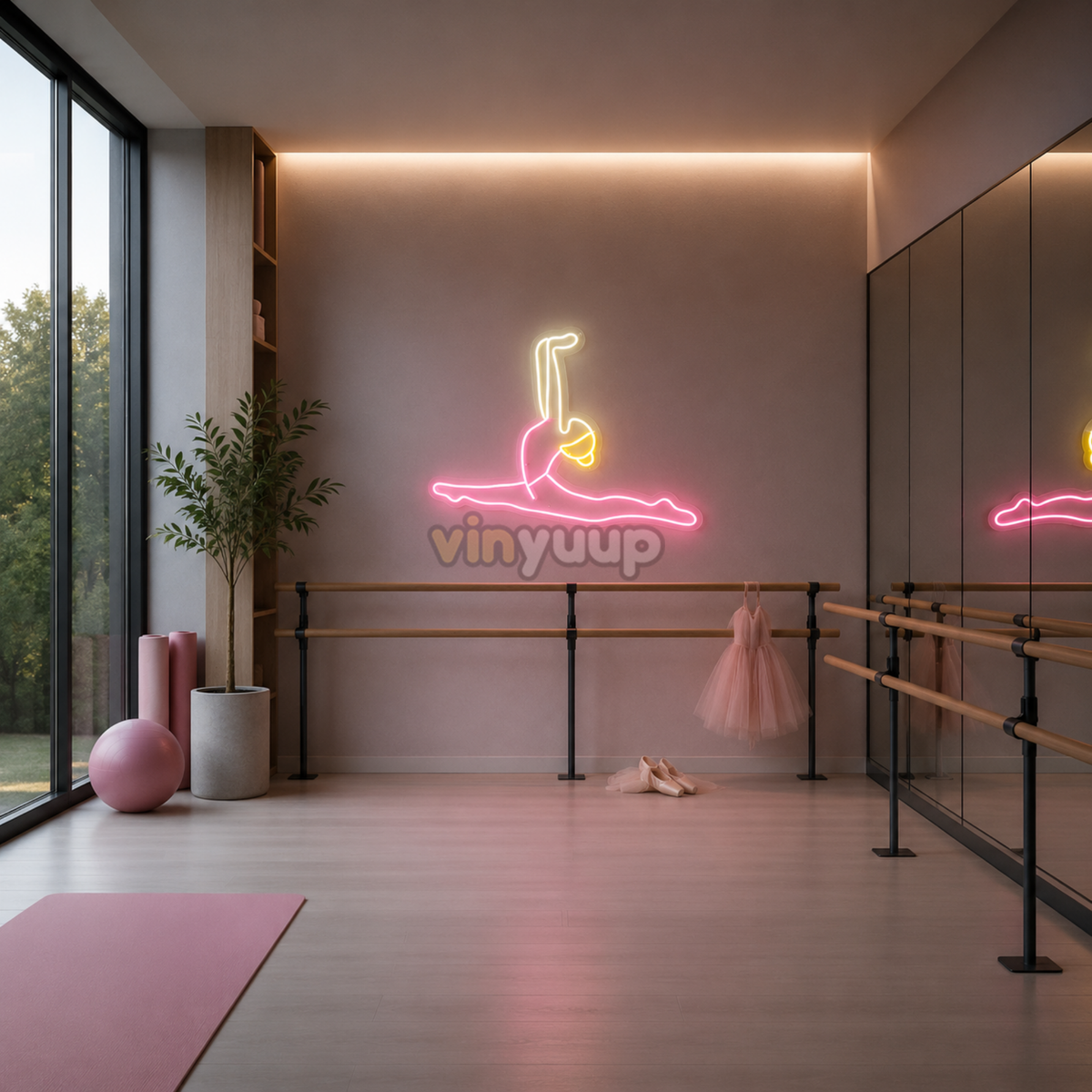 Vinyuup Bale Figürü - Dekoratif Neon Led Yazı Tabela