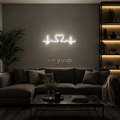 Kalp Ritmi - 55x10 cm Dekoratif Neon LED Tabela