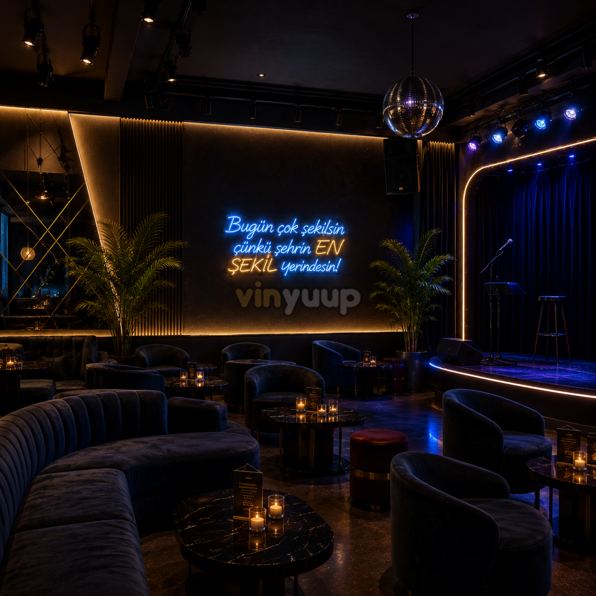 Vinyuup Bugün Çok Şekilsin Çünkü Şehrin En Şekil Yerindesin - Dekoratif Neon Led Yazı Tabela