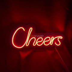 Vinyuup Cheers - Dekoratif Neon Led Yazı Tabela