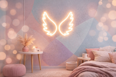Vinyuup Melek Kanadı - Dekoratif Neon Led Yazı Tabela