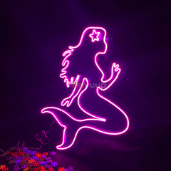 Vinyuup Denizkızı - Dekoratif Neon Led Yazı Tabela