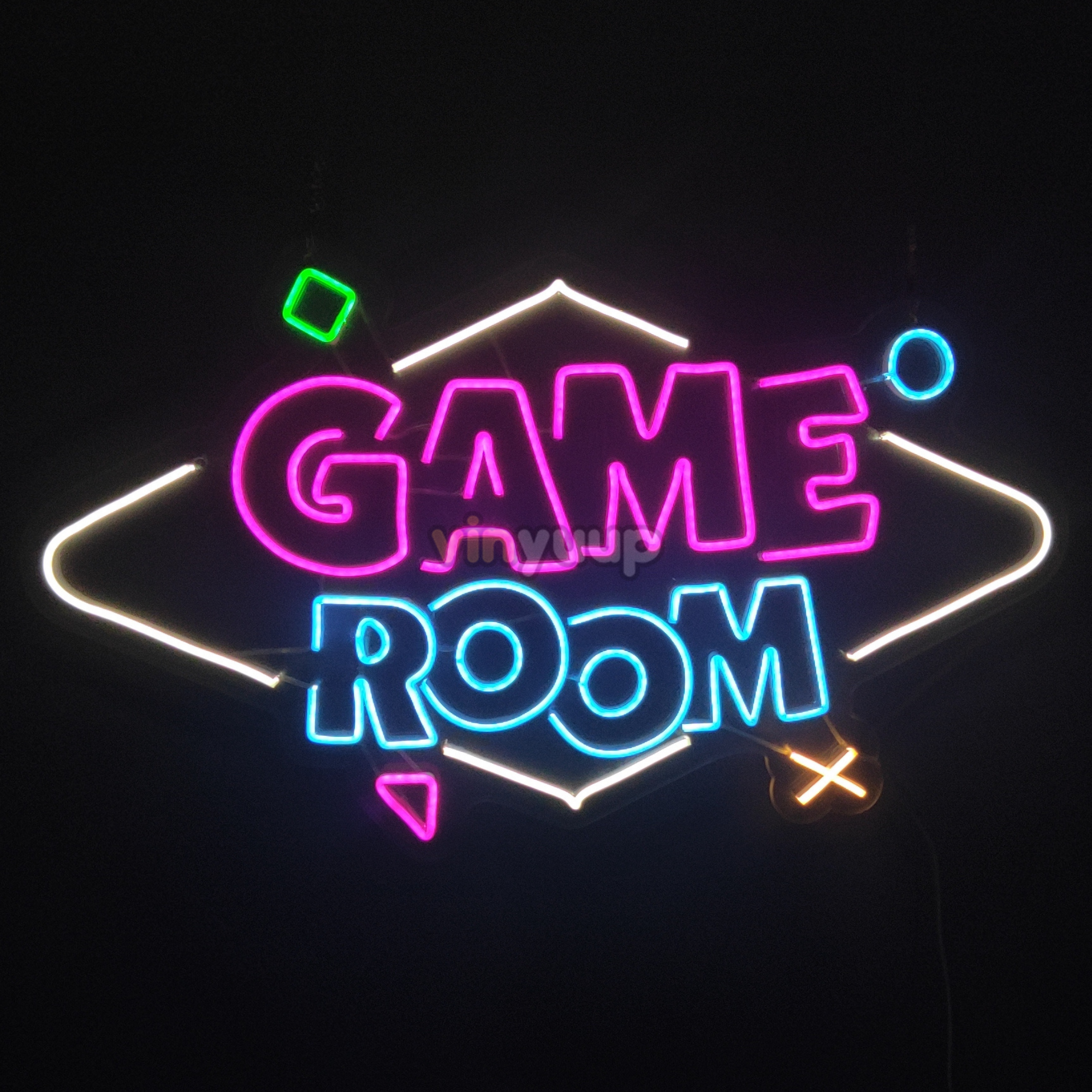 Vinyuup Game Room V1 - Dekoratif Neon Led Yazı Tabela