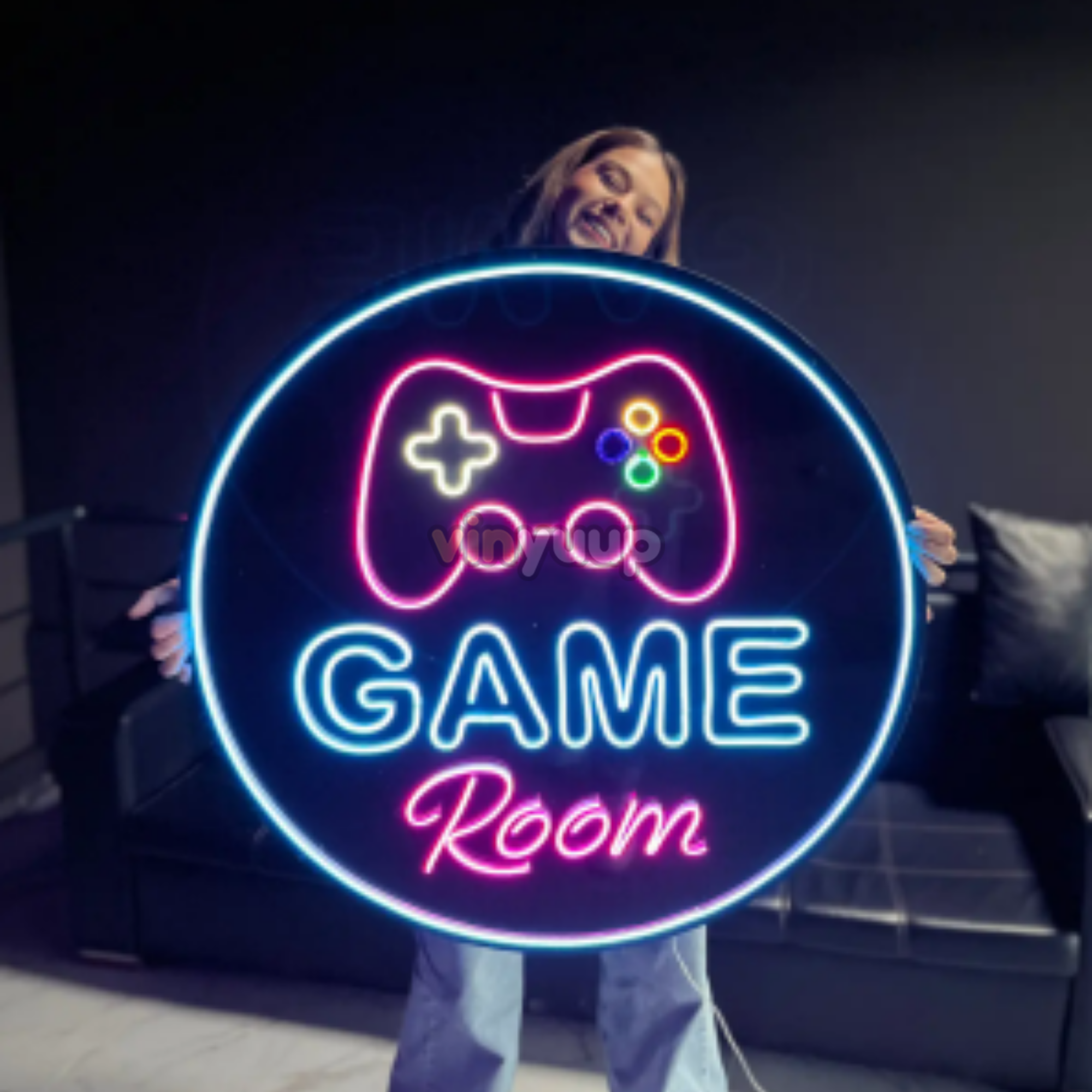 Vinyuup Game Room - Dekoratif Neon Led Yazı Tabela