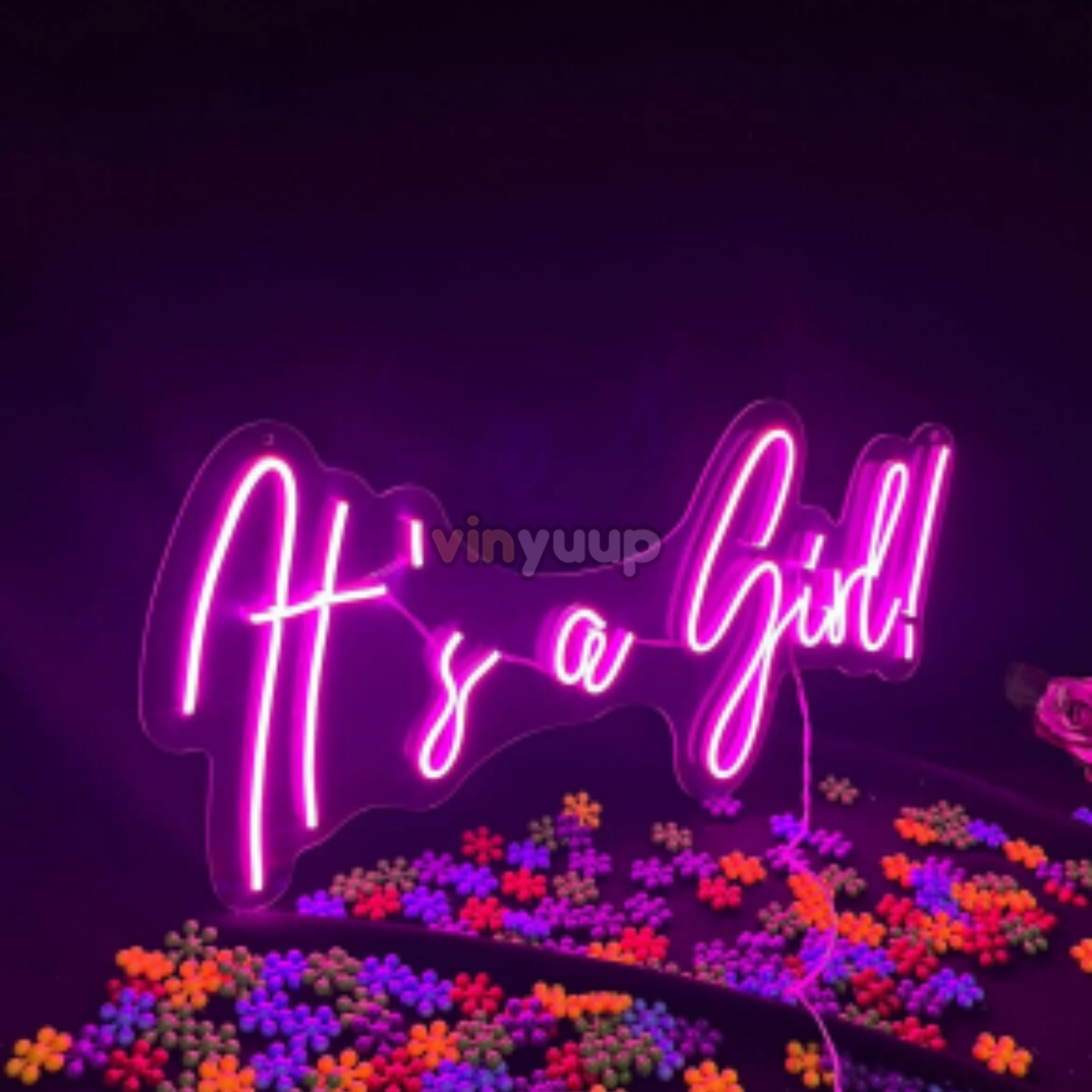 Vinyuup It's A Girl Gender Party - Dekorative Neon LED-Schrifttafel