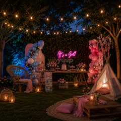Vinyuup It's A Girl Gender Party - Dekorative Neon LED-Schrifttafel