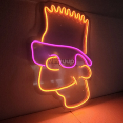 Vinyuup Gözlüklü Bard Simpsons - Dekoratif Neon Led Yazı Tabela