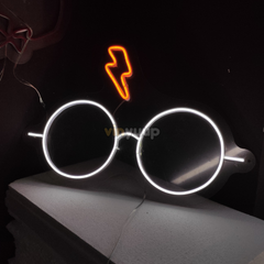Vinyuup Harry Potter Gözlük - Dekoratif Neon Led Yazı Tabela
