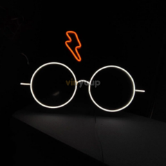 Vinyuup Harry Potter Gözlük - Dekoratif Neon Led Yazı Tabela