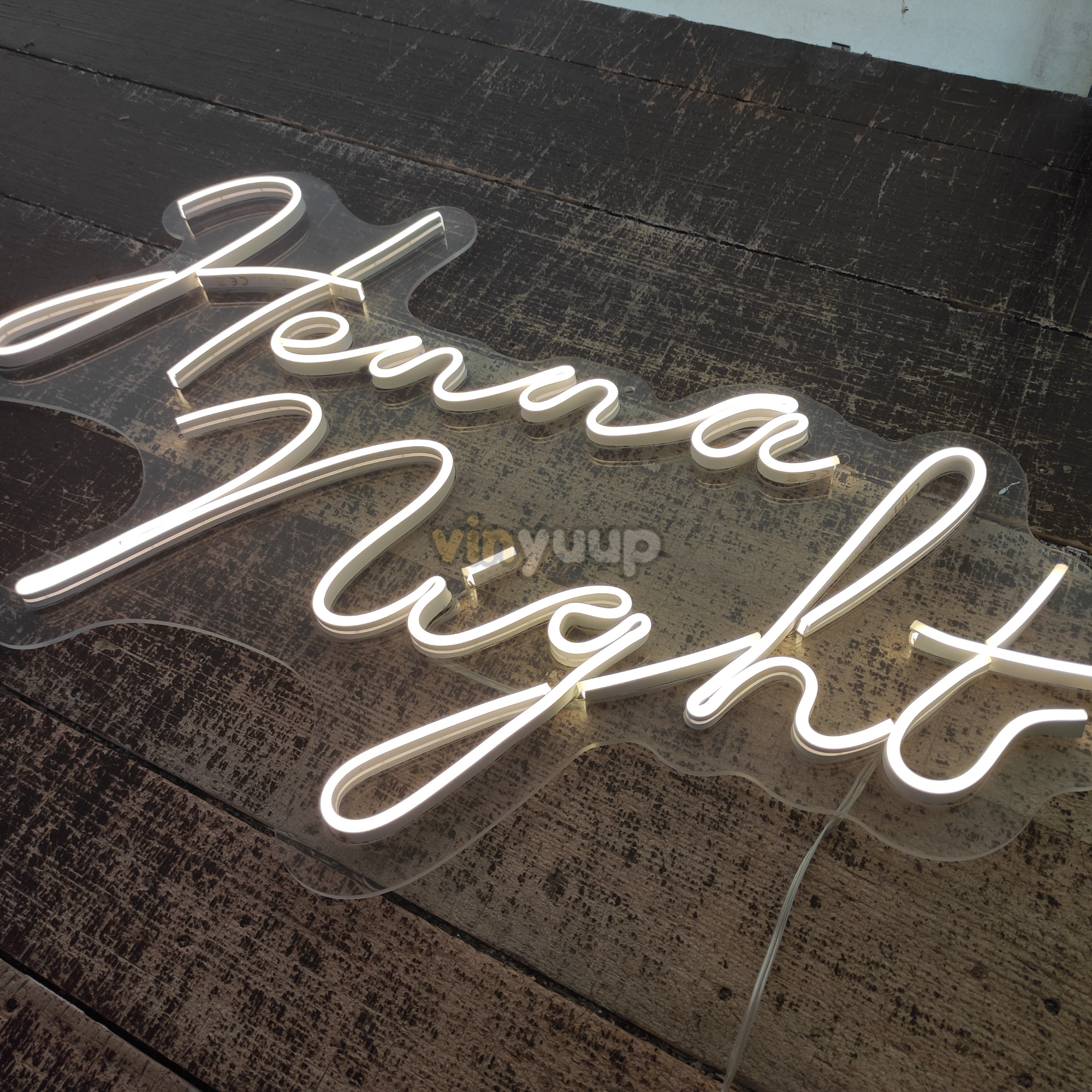 Vinyuup Henna Night - Dekoratif Neon Led Yazı Tabela