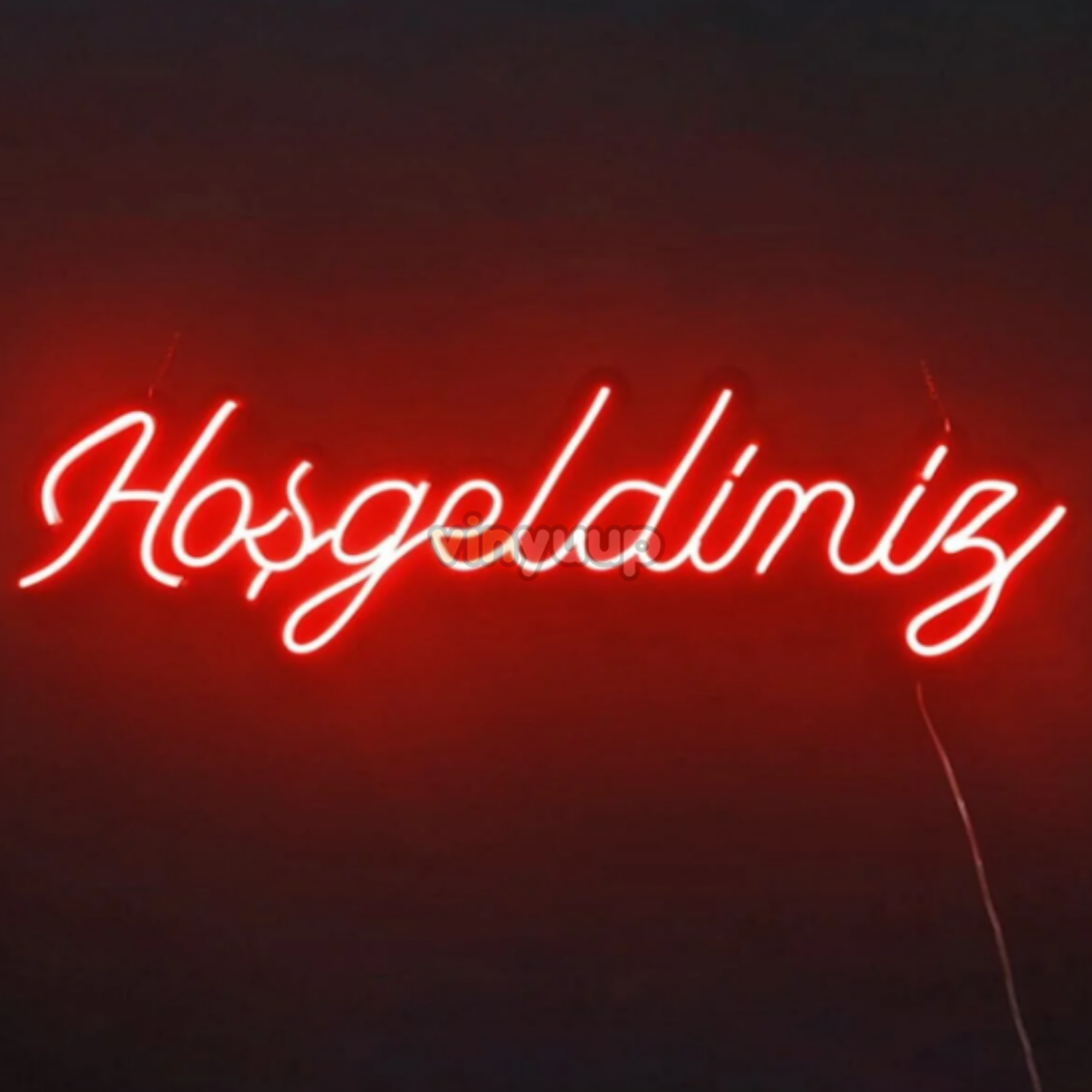 Vinyuup Hoşgeldiniz V1 - Dekoratif Neon Led Yazı Tabela