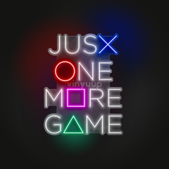 Vinyuup Just One More Game - Dekoratif Neon Led Yazı Tabela