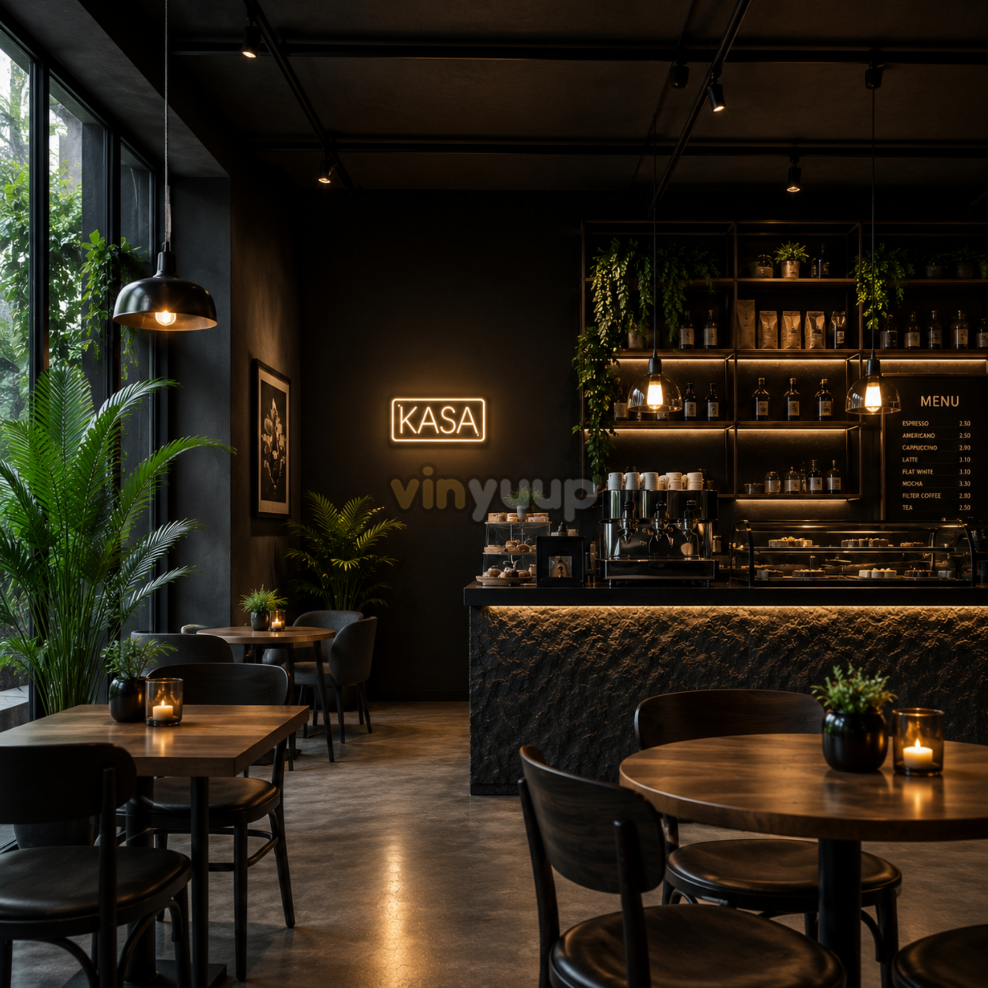 Vinyuup Kasa - Dekoratif Neon Led Yazı Tabela
