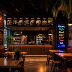 Vinyuup Fastfood Ürünleri - Dekoratif Neon Led Yazı Tabela