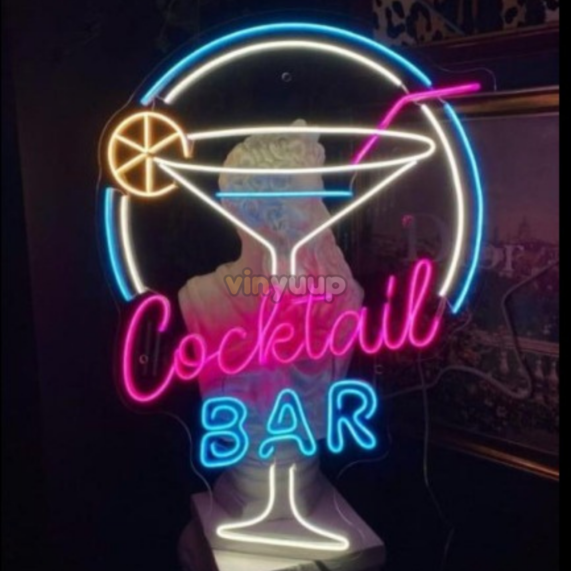 Vinyuup Kokteyl Bar - Dekoratif Neon Led Yazı Tabela