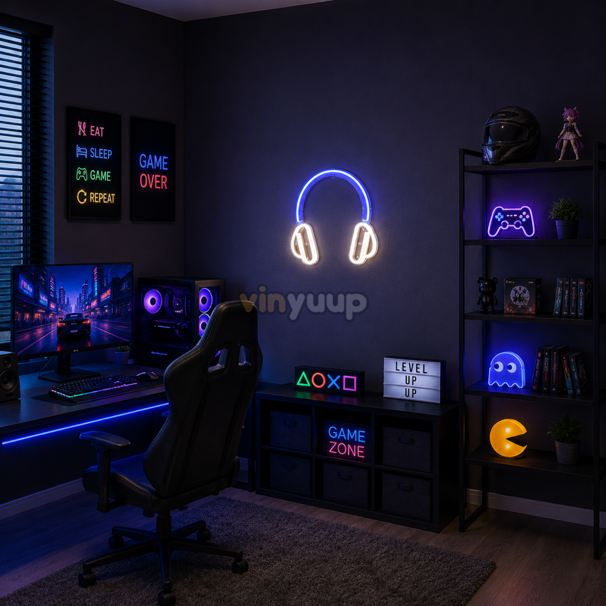 Vinyuup Kulaklık - Dekoratif Neon Led Yazı Tabela
