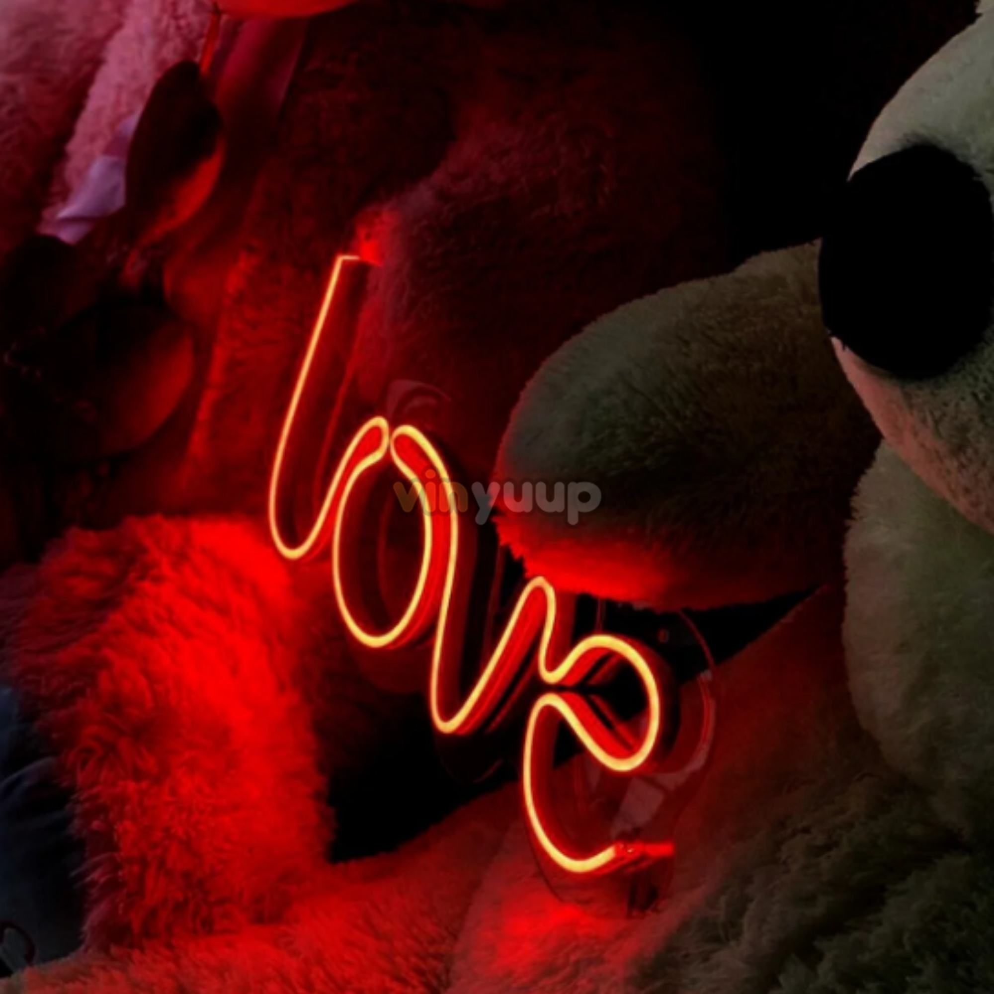 Vinyuup Love - Dekorative Neon-LED-Schriftzugtafel