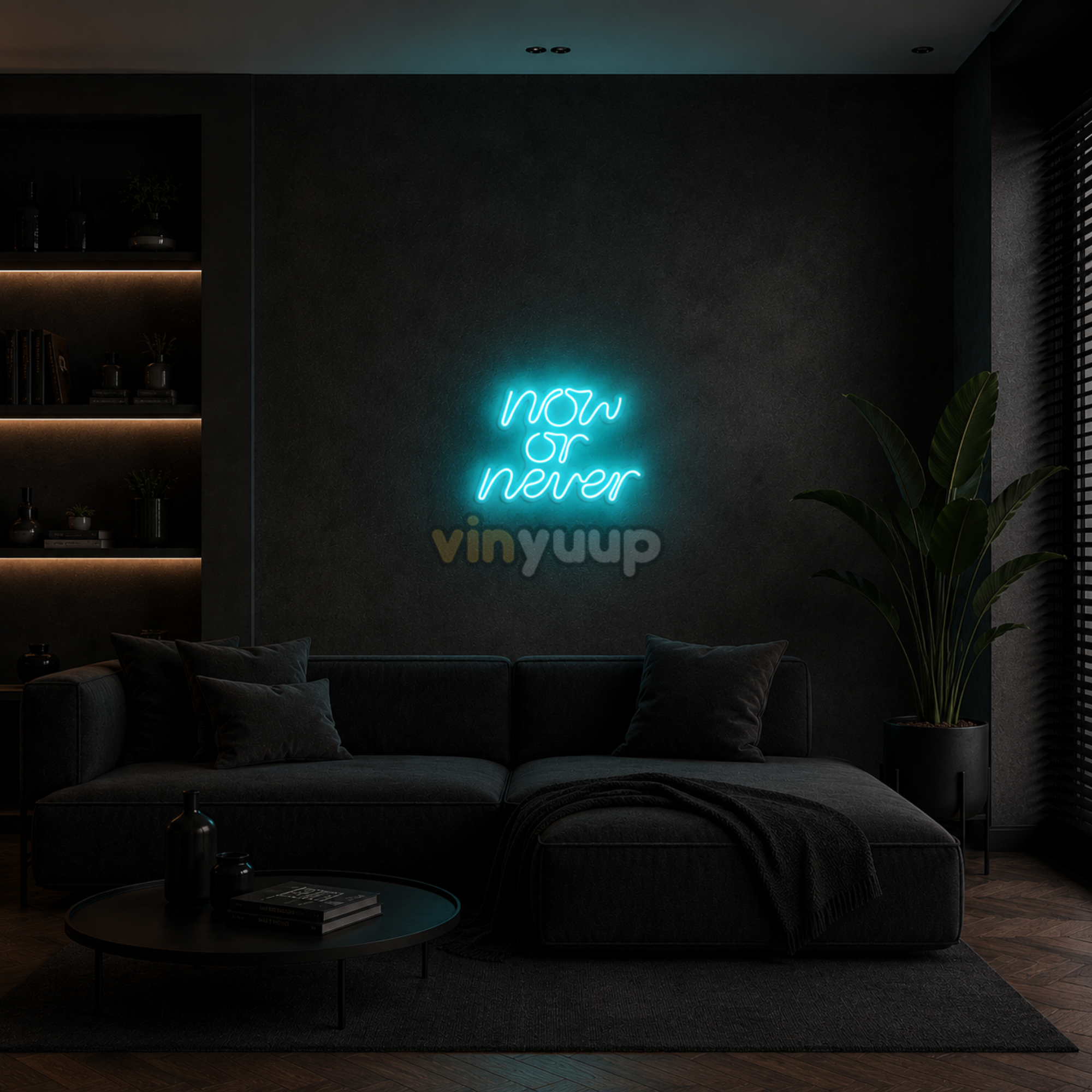 Vinyuup Now Or Never - Dekoratif Neon Led Yazı Tabela