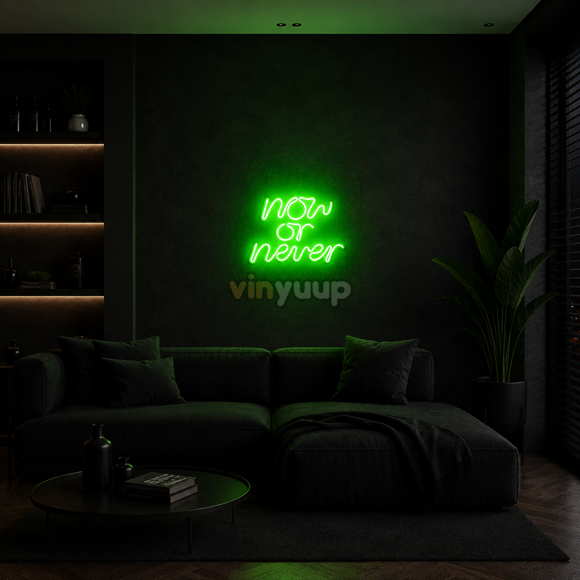 Vinyuup Now Or Never - Dekoratif Neon Led Yazı Tabela