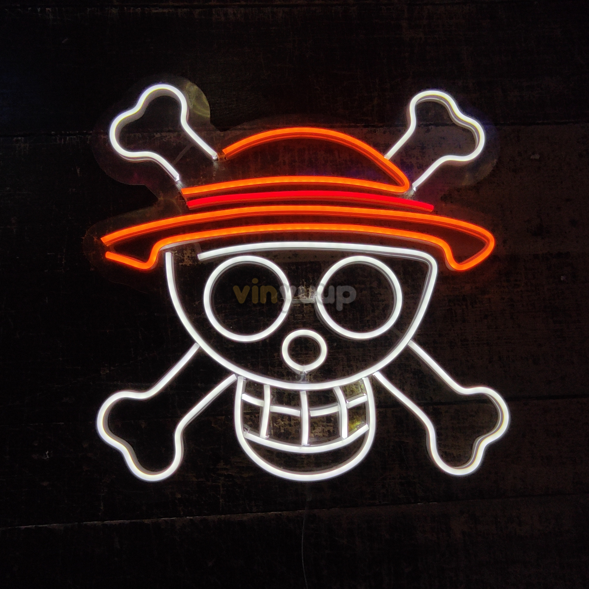 Vinyuup One Piece Amblemi - Dekoratif Neon Led Yazı Tabela