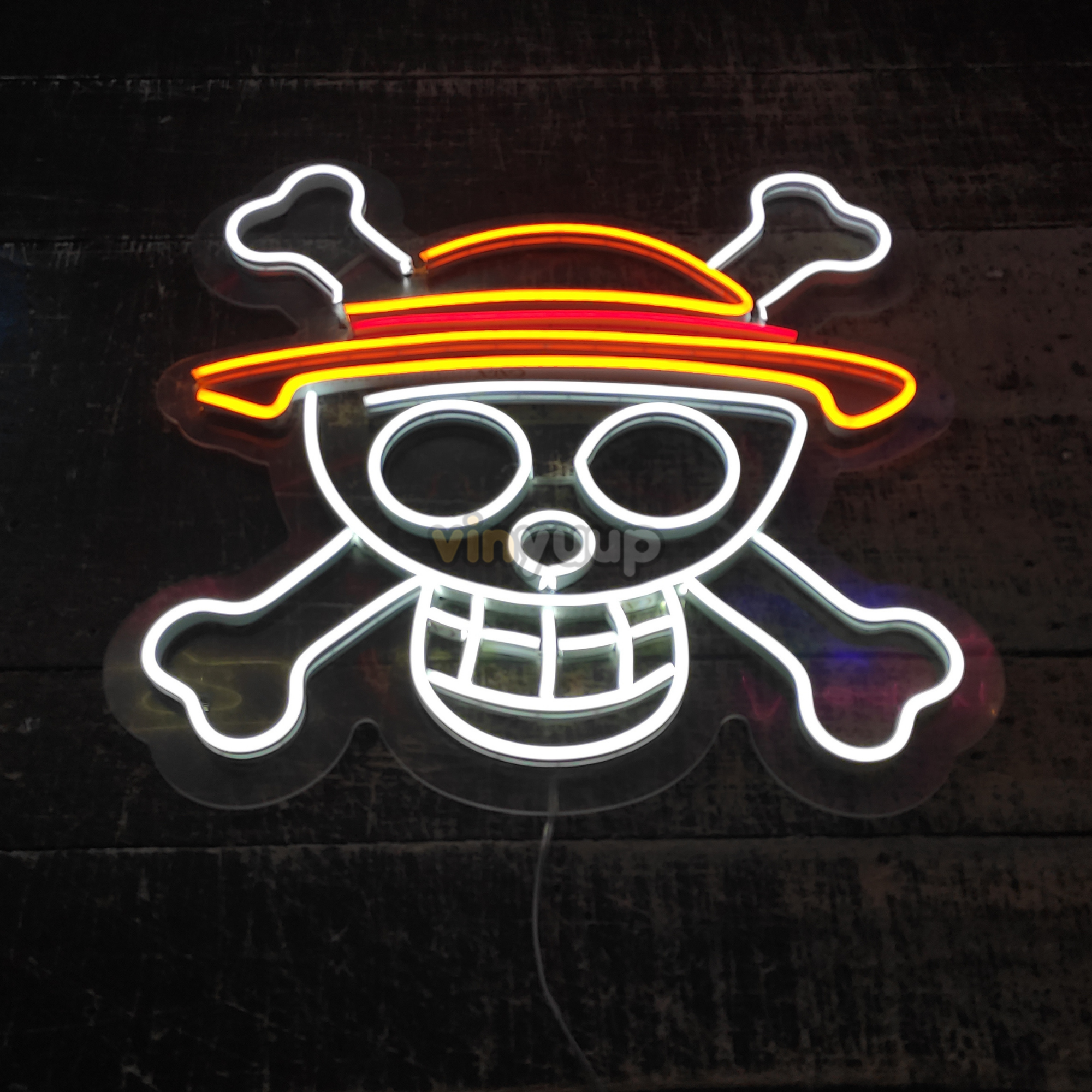 Vinyuup One Piece Amblemi - Dekoratif Neon Led Yazı Tabela