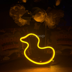 Vinyuup Küçük Ördek - Dekoratif Neon Led Yazı Tabela